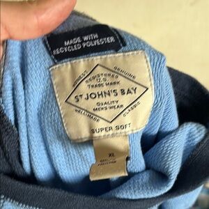 St. John's Bay Blue and Black Sweater